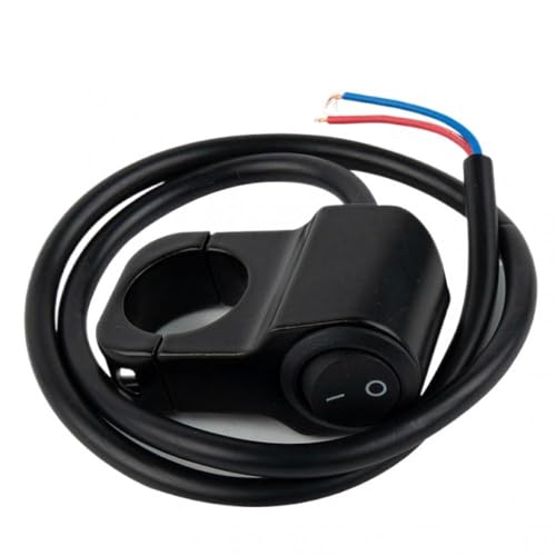 Wasserdichtes Aluminium -Motorrad -Lenkerschalter mit Sauna -Licht an Off -Taste und Nebellicht kompatibel mit Standardrädern 1 Stück(Schwarz) von QdLmvpSDo