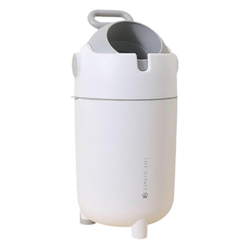 Qectial Windel Mülleimer mit Schaltergriff, 12 L, Abfalleimer für Esszimmer, Haushalt, Wohnheim von Qectial
