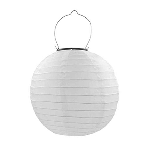 Qedertek Lampions Solar Außen 20cm Solar LED Laterne Wasserdicht Nylon Hängende Gartenlaterne Solar Beleuchtung für Garten, Hof, Terrasse, Hochzeit, Fest Deko (Warmweiß) von Qedertek