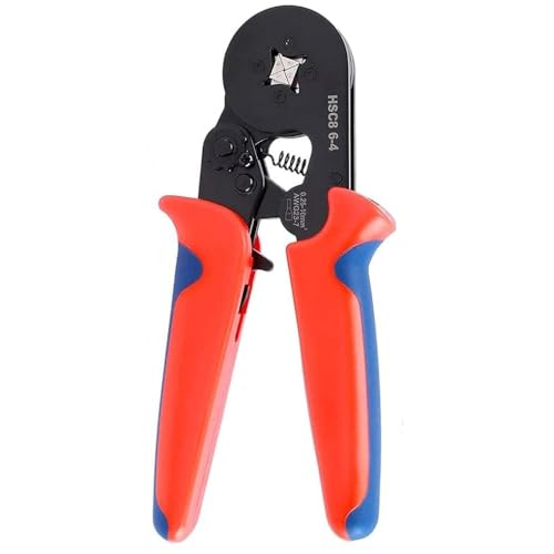 QeeHeng Crimpzange, Ferrule Crimpwerkzeuge 0,25-10 mm²/AWG 23-7, Selbstjustierbare Ratsche Bootlace Draht Crimpwerkzeuge, Zange für DIY Elektrische Reparatur und Kabelcrimpung von QeeHeng
