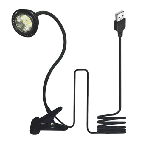QeeHeng Reptile Hitze Lampe, UVA/UVB Reptile Licht Leuchte, Timing, Dimmen UVA/UVB Basking Spot Lampe mit 360°Swivel Klemme, Upgraded USB Stecker Schildkröte Aquarium Tank Heizung Lampen Halter von QeeHeng