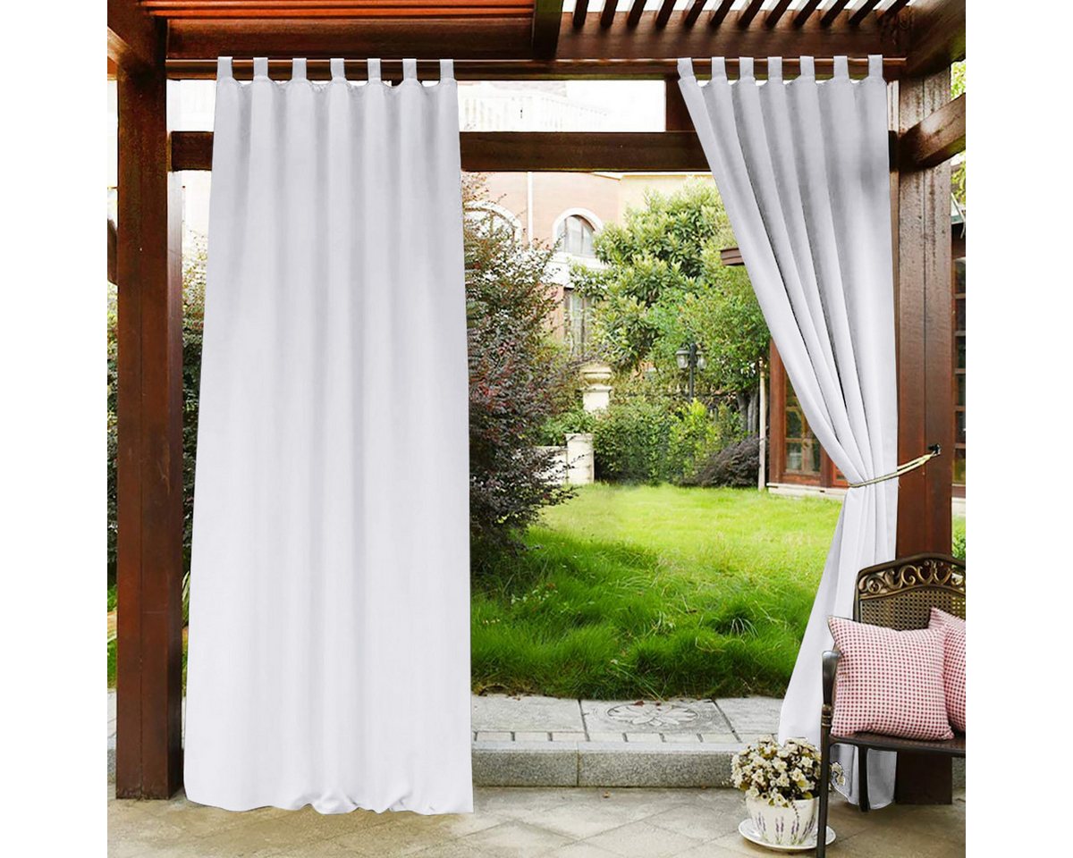 Qelus Outdoorvorhang Blickdicht Vorhang Outdoor Wasserdicht Gardinen Balkon, (1 St), Thermo Für Gardinen Garten Terrassen von Qelus