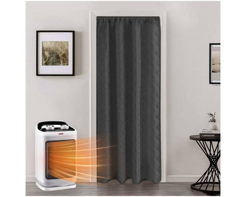 Qelus Raumteiler Thermo Türvorhang Kälteschutz Blickdicht Tür Vorhang Raumteiler, 2-tlg., Wärmeisolierend für Schlafzimmer Wohnzimmer von Qelus