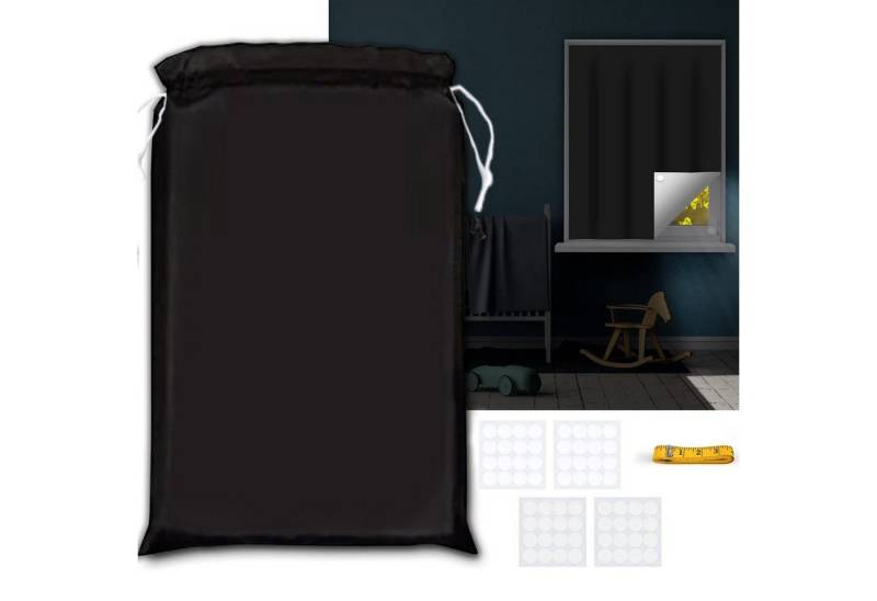 Rollo Fenster Verdunkelung DIY Verdunklungsfolie 100% Verdunkelung Abdunkeln, Qelus, Thermisch Isoliert für Kinderzimmer Wohnzimmer Schlafzimmer von Qelus