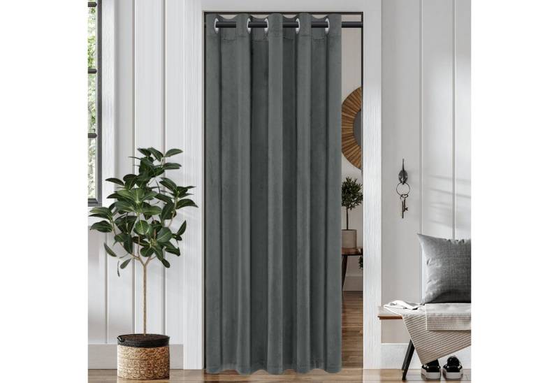 Qelus Türvorhang Blickdicht Thermal Curtain Drapierung Türvorhang Kälteschut mit Ösen, (1 St), Vorhang für Schlafzimmer Wohnzimmer Balkon von Qelus