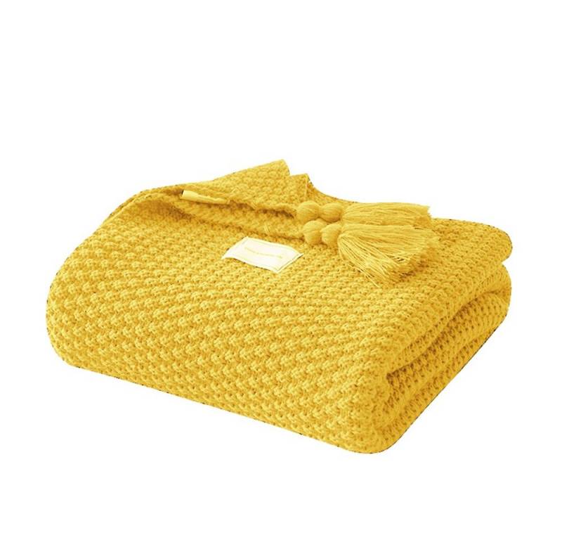 Wohndecke Quasten Gestrickte Decke Warm Babydecke Sofa Tagesdecke, Qelus von Qelus
