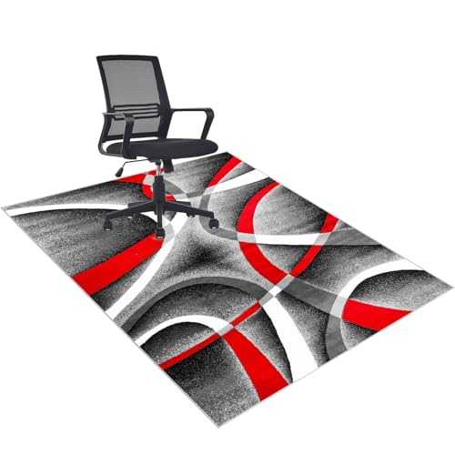 100 x 120 cm Bodenschutzmatte Teppich rutschfest BüRostuhl Teppich Bodenschutzmatte für Hartböden Unterlage Schreibtischstuhl BüRostuhl Unterlage Mehrzweck-Stuhlteppich für zu Hause von Qemgrste