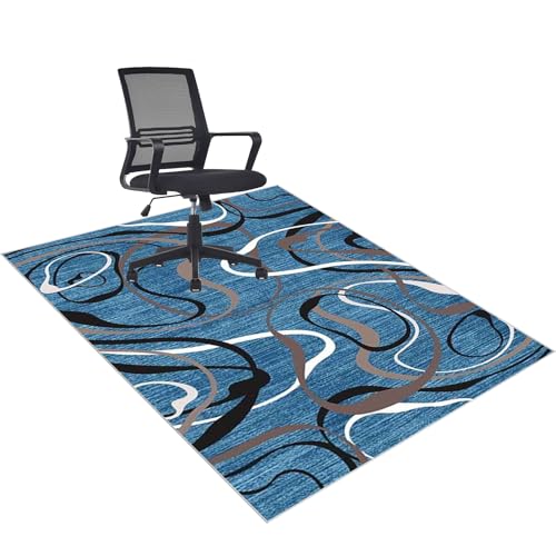 120 x 140 cm Bodenschutzmatte Teppich rutschfest BüRostuhl Teppich Bodenschutzmatte für Hartböden Unterlage Schreibtischstuhl BüRostuhl Unterlage Mehrzweck-Stuhlteppich für zu Hause von Qemgrste