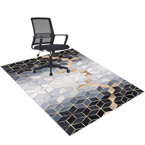 120 x 140 cm Bodenschutzmatte Teppich rutschfest BüRostuhl Teppich Bodenschutzmatte für Hartböden Unterlage Schreibtischstuhl BüRostuhl Unterlage Mehrzweck-Stuhlteppich für zu Hause von Qemgrste