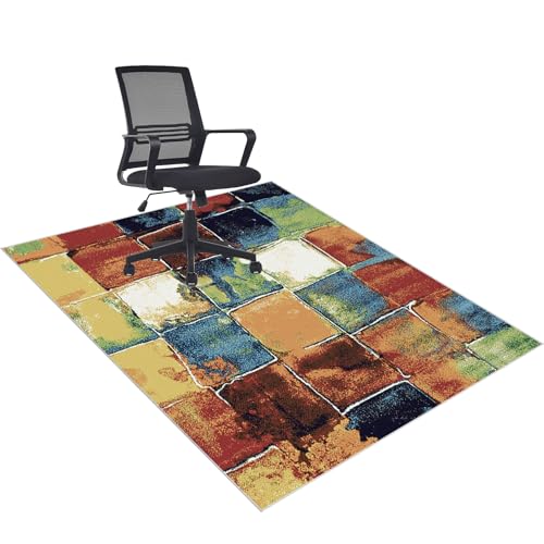 60 x 90 cm Bodenschutzmatte Teppich rutschfest BüRostuhl Teppich Bodenschutzmatte für Hartböden Unterlage Schreibtischstuhl BüRostuhl Unterlage Mehrzweck-Stuhlteppich für zu Hause von Qemgrste