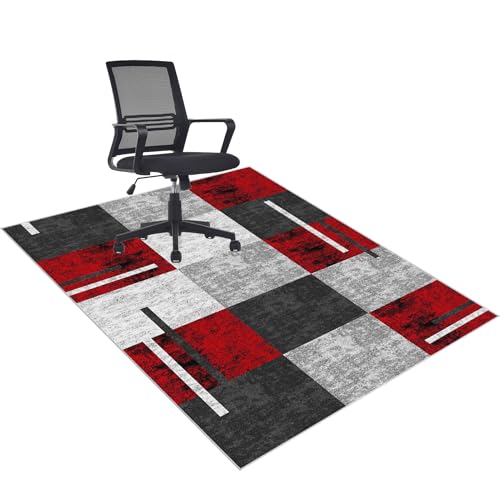 80 x 100 cm Bodenschutzmatte Teppich rutschfest BüRostuhl Teppich Bodenschutzmatte für Hartböden Unterlage Schreibtischstuhl BüRostuhl Unterlage Mehrzweck-Stuhlteppich für zu Hause von Qemgrste