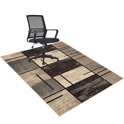 80 x 100 cm Bodenschutzmatte Teppich rutschfest BüRostuhl Teppich Bodenschutzmatte für Hartböden Unterlage Schreibtischstuhl BüRostuhl Unterlage Mehrzweck-Stuhlteppich für zu Hause von Qemgrste
