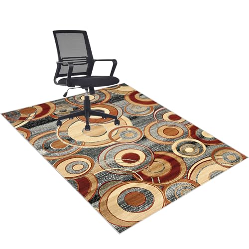 80 x 120 cm Bodenschutzmatte Teppich rutschfest BüRostuhl Teppich Bodenschutzmatte für Hartböden Unterlage Schreibtischstuhl BüRostuhl Unterlage Mehrzweck-Stuhlteppich für zu Hause von Qemgrste
