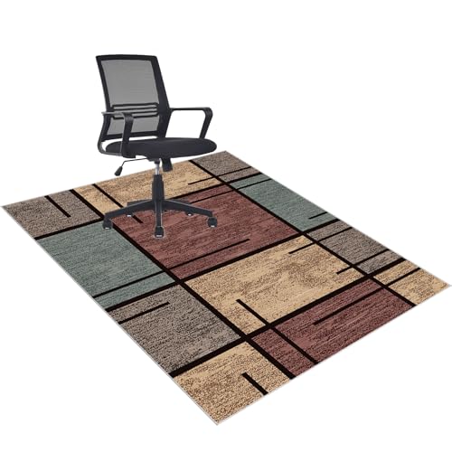 90 x 140 cm Bodenschutzmatte Teppich rutschfest BüRostuhl Teppich Bodenschutzmatte für Hartböden Unterlage Schreibtischstuhl BüRostuhl Unterlage Mehrzweck-Stuhlteppich für zu Hause von Qemgrste