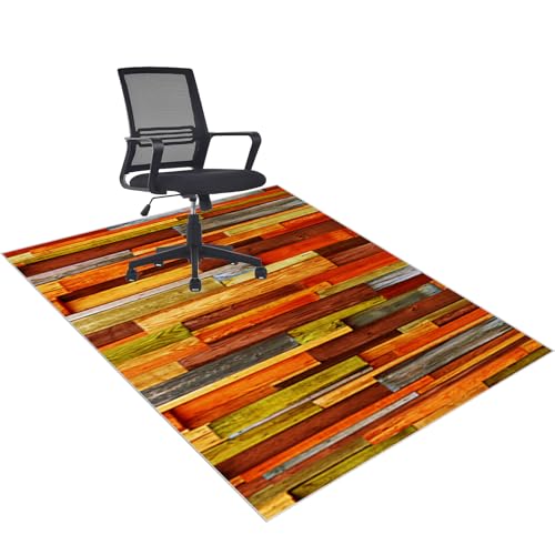 90 x 140 cm Bodenschutzmatte Teppich rutschfest BüRostuhl Teppich Bodenschutzmatte für Hartböden Unterlage Schreibtischstuhl BüRostuhl Unterlage Mehrzweck-Stuhlteppich für zu Hause von Qemgrste