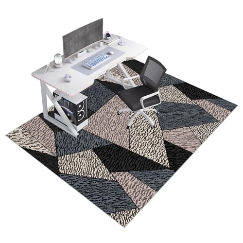 Bodenschutzmatte für Hartböden Schreibtischstuhl Unterlage Bodenschutzmatte Bürostuhl Teppich Unterlage Bodenschutzmatten Gaming für Laminat Parkett und Hartböden 120 x 140 cm von Qemgrste