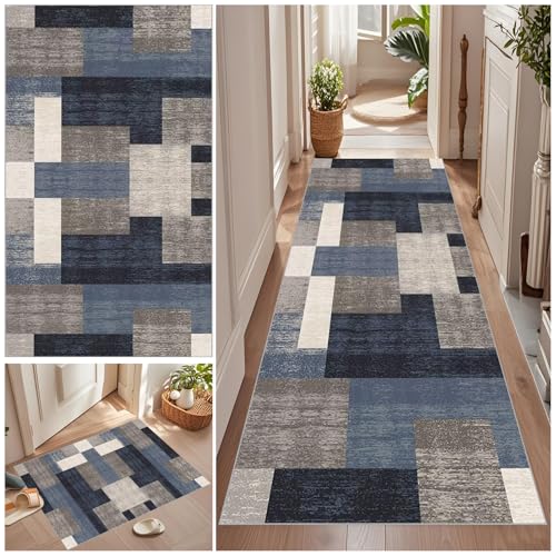 Qemgrste Teppich Läufer Flur Extra Lang rutschfest Flurläufer Küchenteppich Eingangsteppich Vintage Waschbar Flur Teppich Läufer Schlafzimmer Läufer für Waschküche Eingang Badezimmer 70 x 180 cm Qemgrste Teppich Läufer Flur Extra Lang rutschfest Flurläufer Küchenteppich Eingangsteppich Vintage Waschbar Flur Teppich Läufer Schlafzimmer Läufer für Waschküche Eingang Badezimmer 70 x 180 cm von Qemgrste