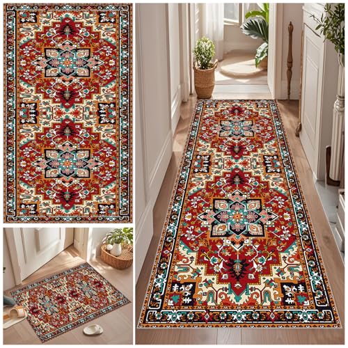 Teppich Läufer 80 x 160 cm Rutschfest Küchenteppich Teppichläufer Flur Vintage Küchenteppich Waschbar Rutschfest Fußmatte Lang Flur Teppich Meterware für Garten Küche Patio Flur Porch auf Maß Teppich Läufer 80 x 160 cm Rutschfest Küchenteppich Teppichläufer Flur Vintage Küchenteppich Waschbar Rutschfest Fußmatte Lang Flur Teppich Meterware für Garten Küche Patio Flur Porch auf Maß von Qemgrste