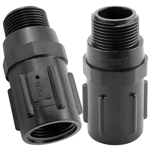 Qerutk Druckminderer, 45 PSI, 1,9 cm Tropfbewässerungsreduzierer, niedriges Ventil, für Garten-Tropfbewässerungssystem, Mikrobewässerung, Druckminderer, 2 Stück Qerutk Druckminderer, 45 PSI, 1,9 cm Tropfbewässerungsreduzierer, niedriges Ventil, für Garten-Tropfbewässerungssystem, Mikrobewässerung, Druckminderer, 2 Stück von Qerutk