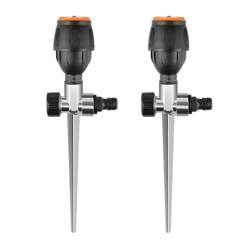 Qerwsdty 2er-Pack Sprinkler mit Zahnradantrieb, Automatischer 360-Grad-Sprinkler für Effiziente Rasenbewässerung Qerwsdty 2er-Pack Sprinkler mit Zahnradantrieb, Automatischer 360-Grad-Sprinkler für Effiziente Rasenbewässerung von Qerwsdty
