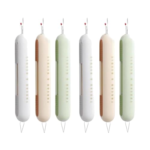 Qerwsdty 6-Teiliges Nahttrenner-Set, 2-In-1-Nadeleinfädler, Nahttrenner, Einfädler und Nahtlöser, Nahttrenner-Werkzeug, Nadeleinfädler von Qerwsdty