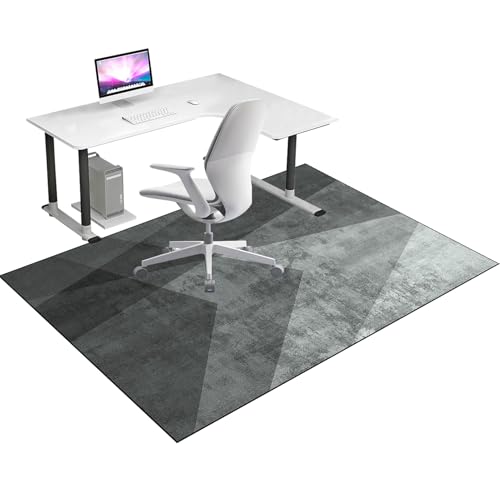 Bodenschutzmatte Bürostuhl Teppich für Hartböden, Schreibtischstuhl Unterlage, Gaming Schutzmatten, Computerstuhl Teppiche, Teppich Bürostuhl geeignet für Laminat, Parkett, Fliesen 160 x 200 cm von Qesjodfu