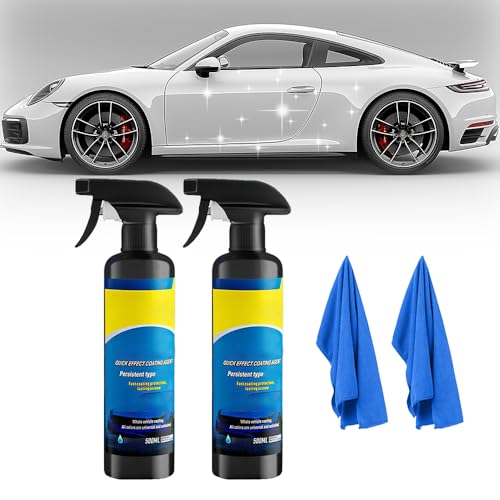 Car Coating Spray, 2025 Neues Quick Effect Coating Agent Persistent Type, 500ML Multifunktionales Beschichtungs- Erneuerungsspray, Geeignet für Lackpflege Auto Außen Reparaturspray Autoshutz (2) von Qetroi