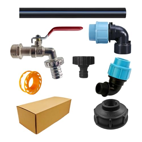 Qfdiwr Adapter für Regentonne, Adapter für Wassertank – Schnellverbinder, Auslaufschutz, Rohrverlängerung für Garten, Werkstatt, Außenbereich Qfdiwr Adapter für Regentonne, Adapter für Wassertank – Schnellverbinder, Auslaufschutz, Rohrverlängerung für Garten, Werkstatt, Außenbereich von Qfdiwr