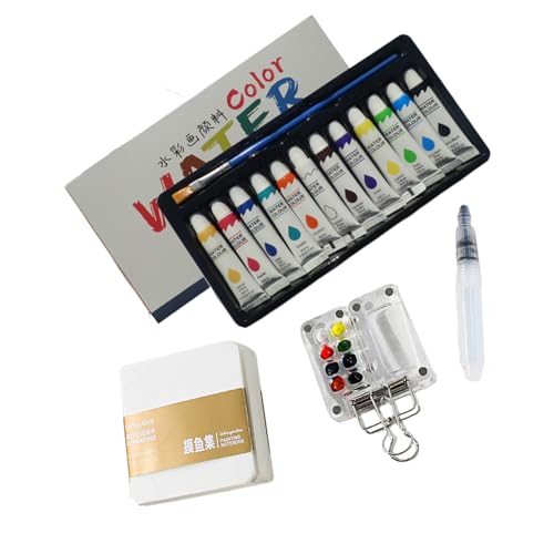 Qfdiwr Aquarellmalerei Set | Reise Wasserfarben Set Tragbar,Farbpalette Ausrüstung Für Anfänger, Hobby- Und Profikünstler, Liebhaber Qfdiwr Aquarellmalerei Set | Reise Wasserfarben Set Tragbar,Farbpalette Ausrüstung Für Anfänger, Hobby- Und Profikünstler, Liebhaber von Qfdiwr