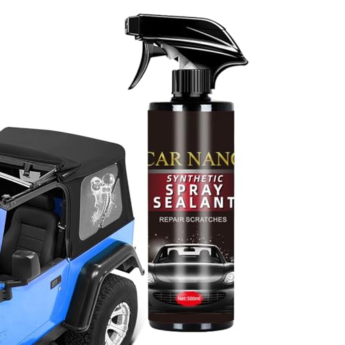 Qfdiwr Autoversiegelung Sprühflasche 500ml | Effektiver Kratzentferner mit UV-Schutz und Politur,Hochglanz Politur Langzeitversiegelung Für Scheinwerfer Außenbereich Glas Lack Innenbereich von Qfdiwr