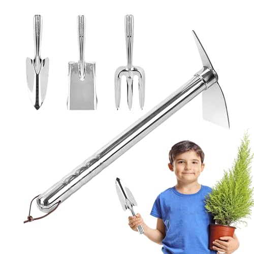 Qfdiwr Gartenwerkzeuge, Bodenbelüfter aus Edelstahl | 4-teiliges Multifunktions-Set für Gemüsegarten, Balkon, Rasen – Unkrautbelüftung Boden Hinterhof Garten Qfdiwr Gartenwerkzeuge, Bodenbelüfter aus Edelstahl | 4-teiliges Multifunktions-Set für Gemüsegarten, Balkon, Rasen – Unkrautbelüftung Boden Hinterhof Garten von Qfdiwr
