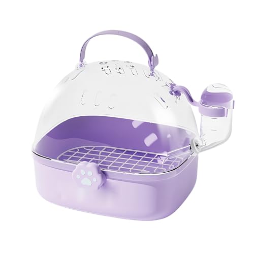 Qfdiwr Hamster-Transportbox | Tragbarer Reisekäfig für kleine Nagetiere mit Wasserflasche | atmungsaktives Transportzubehör für Vögel Igel Chinchillas Untrennbar Nymphensittiche Qfdiwr Hamster-Transportbox | Tragbarer Reisekäfig für kleine Nagetiere mit Wasserflasche | atmungsaktives Transportzubehör für Vögel Igel Chinchillas Untrennbar Nymphensittiche von Qfdiwr
