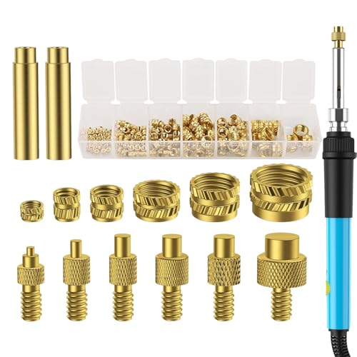 Qfdiwr Heat Insert Tool,Lötspitzen | Hitzebeständige Adapterteile Heizgerät Einsetzwerkzeug für Heimwerker & 3D-Druck Metallgewinde Haushalt & Werkstatt von Qfdiwr