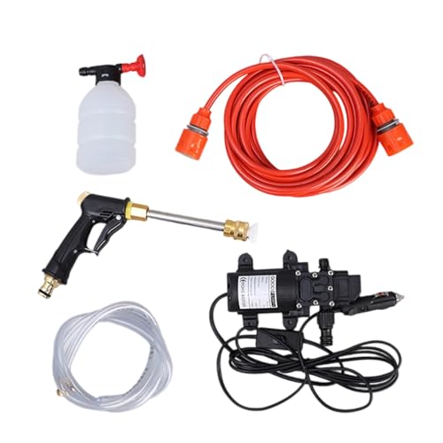Qfdiwr Hochdruck Gartenschlauch Sprühpistole,Auto Reinigungspumpe Set | Reinigungswerkzeug mit Pumpschlauchflasche für Auto Garten Rasen Dusche Terrasse von Qfdiwr