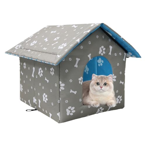 Qfdiwr Kleine Hundehütte, tragbar, aus Oxford-Stoff, für Katzen, warmes , für Schlafbedarf, Welpen, Kätzchen, Indoor, Outdoor, Reisen, Winter, beruhigend von Qfdiwr