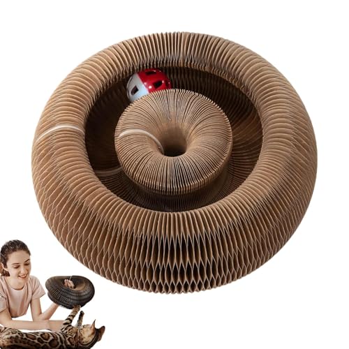 Qfdiwr Kratzmatte für Katzen – Kratzmatte für den Innenbereich mit Ball für Katzen, geistige und körperliche Stimulation, für Tiere, alle Größen, klein, mittelgroß, groß von Qfdiwr