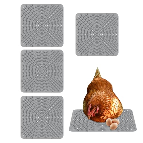 Qfdiwr Nistkastenmatte für Hühner | Einstreu für Nistkästen von Geflügel – 4 Stück aus Silikon für Einstreu, wiederverwendbar, für Hühnerstall, Enten, Küken, Eierteig, Bauernhof von Qfdiwr