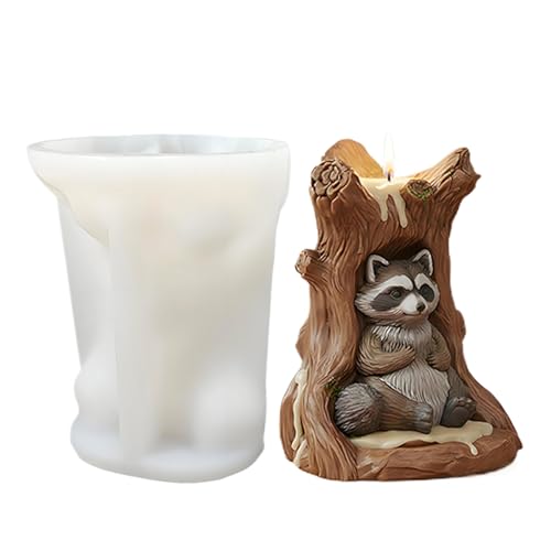 Qfdiwr Seifenform Silikon | 3D Tier-Kerzenform aus Silikon | Aromatherapie für Büro Schlafzimmer Klassenzimmer | Innendekoration Party Thanksgiving von Qfdiwr