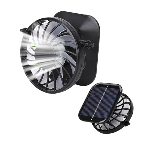 Qfdiwr Solar-Ventilator, Ersatz für Hut, effiziente Kühlung, leiser Ventilator für Hut bei Aktivitäten im Freien wie Schwimmen, Angeln, von Qfdiwr