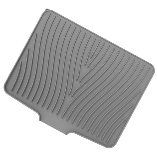 Qfdiwr Trockene Geschirrmatte, Abtropfmatte – Abtropfmatte aus Silikon, 40 x 33 cm, rutschfestes Ablasskissen, Arbeitsplattenschutz für Badezimmer von Qfdiwr