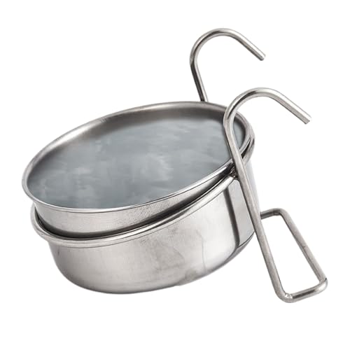 Qfdiwr Vogelnapf – kompakte Futterschale auslaufsicher für Vögel – Wasserschale zum Aufhängen, kippsicher, aus Edelstahl für Wellensittiche, Nymphensittiche, Sittiche, untrennbare Sittiche Qfdiwr Vogelnapf – kompakte Futterschale auslaufsicher für Vögel – Wasserschale zum Aufhängen, kippsicher, aus Edelstahl für Wellensittiche, Nymphensittiche, Sittiche, untrennbare Sittiche von Qfdiwr