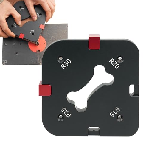 Qfdiwr Winkelradius-Routing-Bit-Modell, Bogenwinkel-Positionierungsvorlage | Aluminium-Legierung Speichenschablonen – Bogenwinkelschablone, runde Eckschablonen für von Qfdiwr