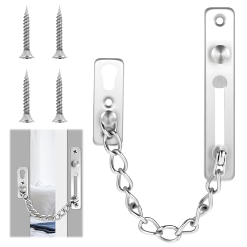 Chain Door Lock Premium Door Guard Safety Lock Chain Locks for Inside Doors Anti-Theft Apartment Doors Home Security Locks DoorLatch with 4 Screws Guard for Add Protect Chain Door Lock Premium Door Guard Safety Lock Chain Locks for Inside Doors Anti-Theft Apartment Doors Home Security Locks DoorLatch with 4 Screws Guard for Add Protect von QfwdfcTrenz
