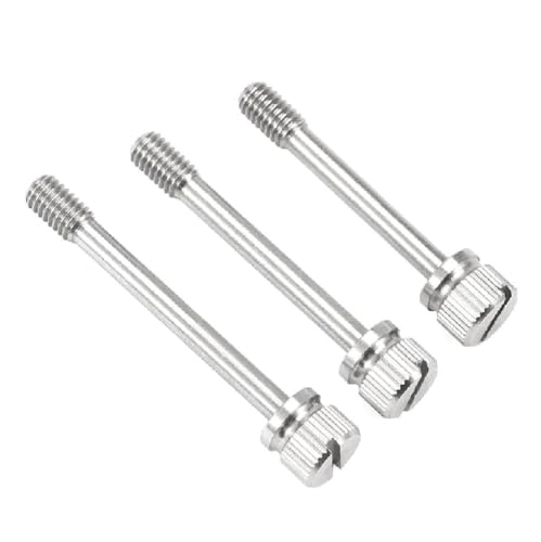 M2 M2,5 M3 M4 M5 M6 M8 Rändelschraube Edelstahl Hohe Stufe Schlitzkopfschrauben Handfester Bolzen 2 Stück, 2Stk, M4x12mm von Qgsaghty