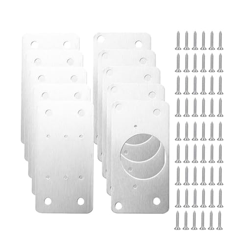 Qhpnunhq 10 Paar Befestigungsplatten zur Reparatur von Türscharnieren, Verstärkungsmontageplatten für die Reparatur von Schranktüren, Scharnierreparaturteile Qhpnunhq 10 Paar Befestigungsplatten zur Reparatur von Türscharnieren, Verstärkungsmontageplatten für die Reparatur von Schranktüren, Scharnierreparaturteile von Qhpnunhq