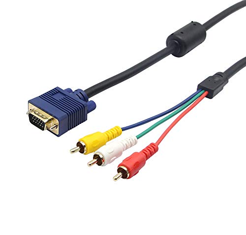 QiCheng&LYS Cinch vga,Vga Splitter VGA/HD15/RGB auf 3 RGB Component für TV/HDTV-Kabel, 1,5 m von QiCheng&LYS