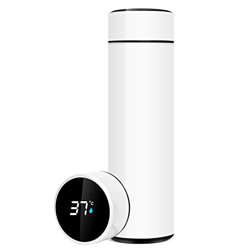 QiCheng&LYS Insulated mug with temperature display 17 oz / 500 ml travel insulation cup. The sports insulation cup is BPA-free PVC free 304 stainless steel, suitable for cold and hot water von QiCheng&LYS