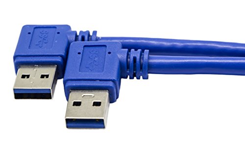 QiCheng & LYS USB Winkelstecker Datenübertragung USB3.0 Kabel 5 Gbit/s USB-Kompatible Externe Festplatte (30cm) von QiCheng&LYS
