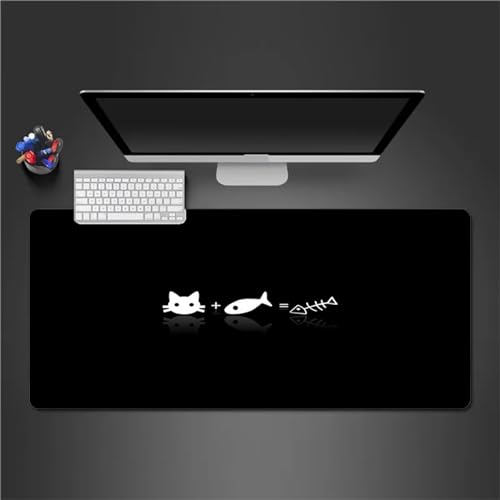 Gaming Mauspad Wels Schreibtischunterlage mit Rutschfeste Gummibasis Mousepad mit Einer speziellen Oberfläche verbessert Geschwindigkeit und Präzision für PC Laptop 900x400x3mm von QiHon