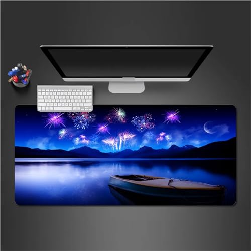 Mauspad Gaming Bootshimmel Mauspad XXL 1000x500x3mm Verlängertes Großes Schreibtischauflage mit Einer speziellen Oberfläche verbessert Geschwindigkeit und Präzision für PC Laptop von QiHon